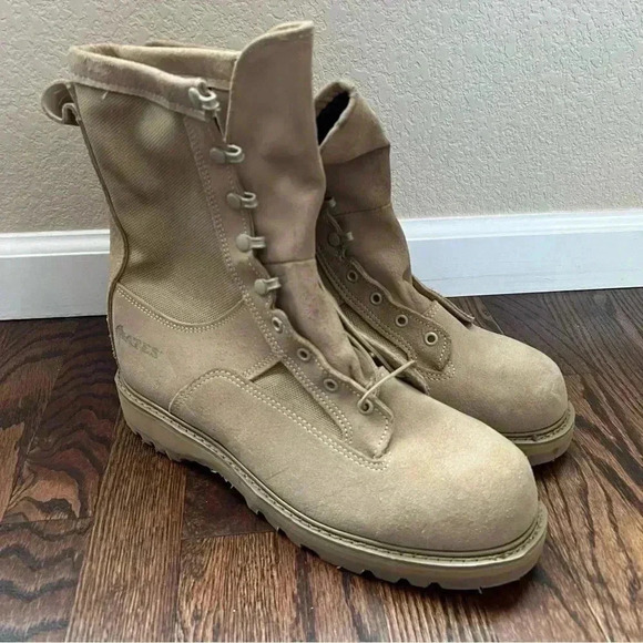 Bates Gore-Tex Military Combat Desert Tan Boots 03-D-0321 Men’s 11 R Leather - Picture 9 of 16